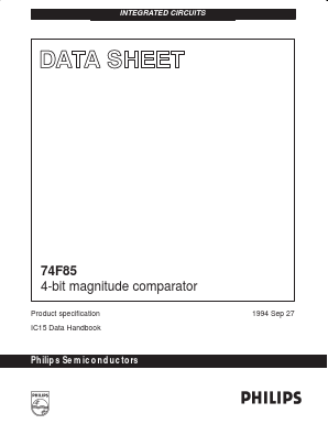 N74F85N Datasheet PDF Philips Electronics
