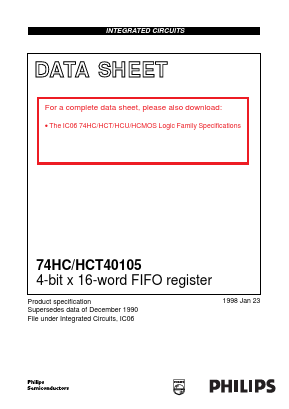 74HCT40105 Datasheet PDF Philips Electronics