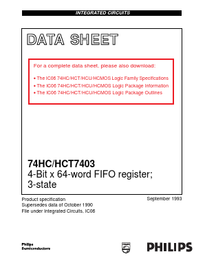 74HC7403D Datasheet PDF Philips Electronics