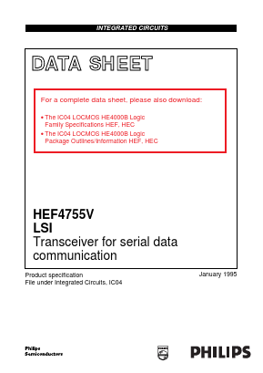 HEF4755V Datasheet PDF Philips Electronics