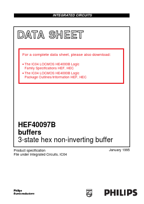 HEF40097 Datasheet PDF Philips Electronics