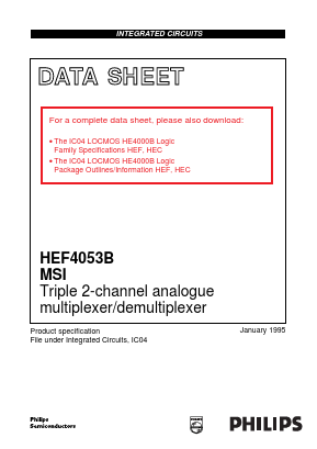 HEF4053 Datasheet PDF Philips Electronics