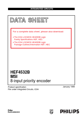 HEF4532BP Datasheet PDF Philips Electronics