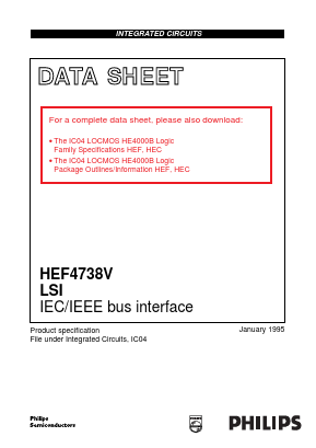 HEF4738 Datasheet PDF Philips Electronics
