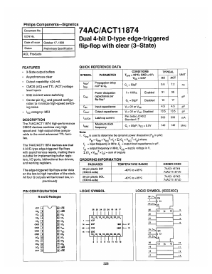 74AC11874D Datasheet PDF Philips Electronics