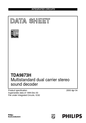 TDA9873H Datasheet PDF Philips Electronics