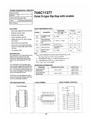 74AC11377D Datasheet PDF Philips Electronics