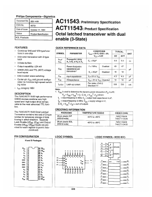 74AC11543 Datasheet PDF Philips Electronics
