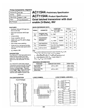 74AC11544D Datasheet PDF Philips Electronics