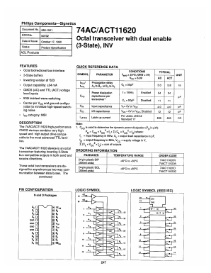 74AC11620N Datasheet PDF Philips Electronics