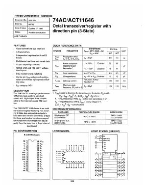 74AC11646N Datasheet PDF Philips Electronics