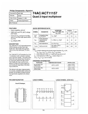 74ACT11157N Datasheet PDF Philips Electronics