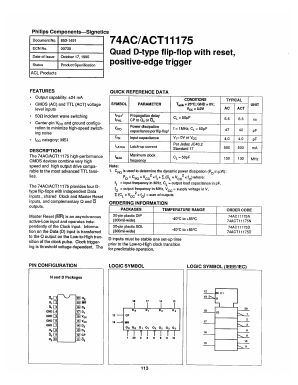 74AC11175D Datasheet PDF Philips Electronics