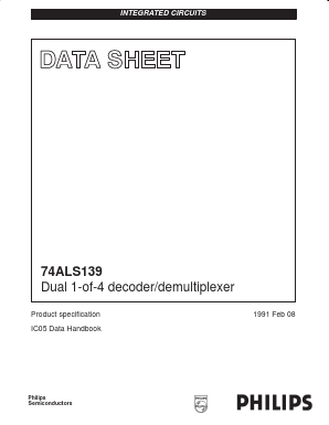 N74ALS139D Datasheet PDF Philips Electronics