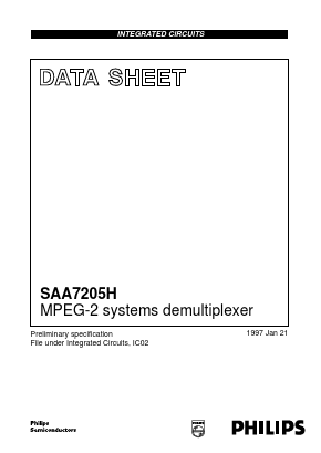 SAA7205 Datasheet PDF Philips Electronics