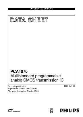 PCA1070 Datasheet PDF Philips Electronics