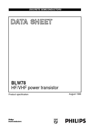 BLW78 Datasheet PDF Philips Electronics