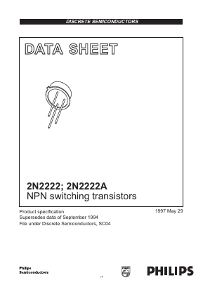 2N2222 Datasheet PDF Philips Electronics