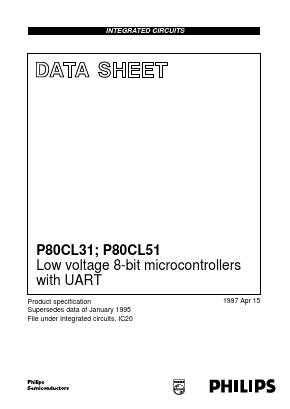P80CL51HFP Datasheet PDF Philips Electronics