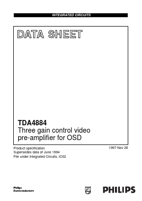 TDA4884 Datasheet PDF Philips Electronics