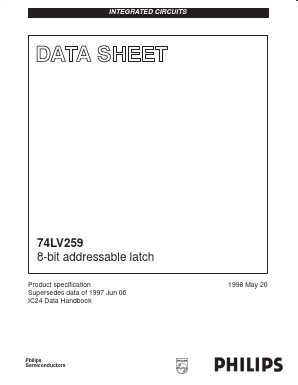 74LV259 Datasheet PDF Philips Electronics