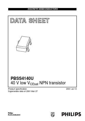 PBSS4140U Datasheet PDF Philips Electronics