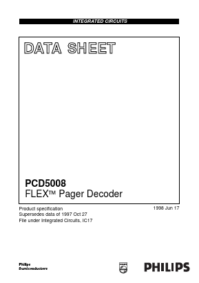 PCD5008H/F2 Datasheet PDF Philips Electronics