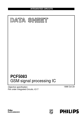 PCF5083H/5V2/F3 Datasheet PDF Philips Electronics