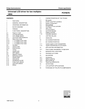 PCF8576U Datasheet PDF Philips Electronics