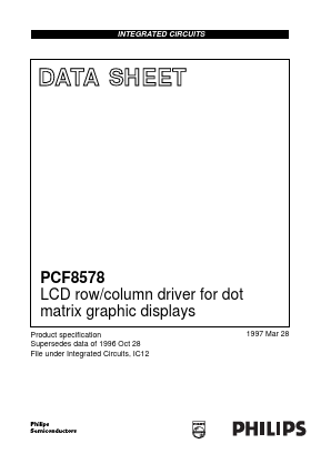 PCF8578 Datasheet PDF Philips Electronics