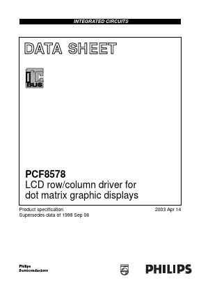 PCF8578 Datasheet PDF Philips Electronics