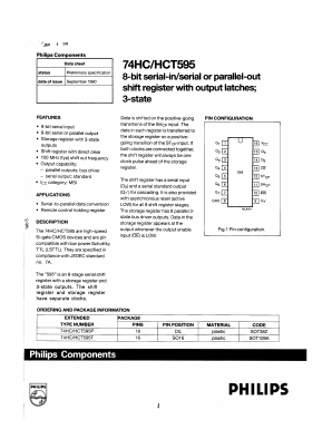27HCT595T Datasheet PDF Philips Electronics