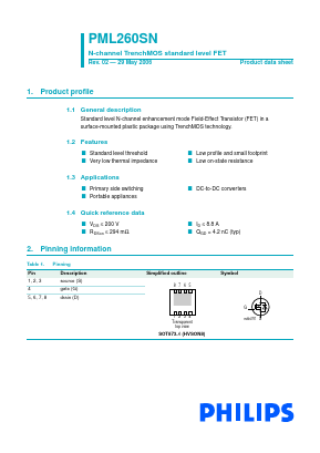 PML260SN-1 Datasheet PDF Philips Electronics