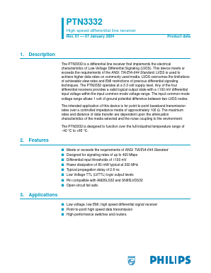 PTN3332D Datasheet PDF Philips Electronics