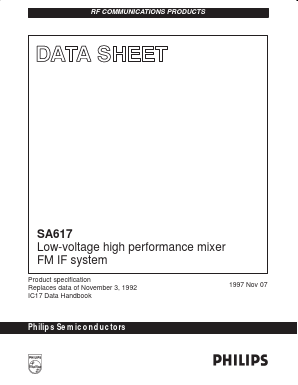 SA617 Datasheet PDF Philips Electronics