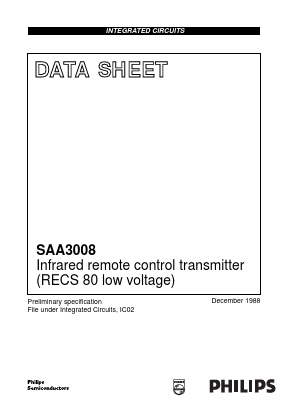 SAA3008U/N1 Datasheet PDF Philips Electronics