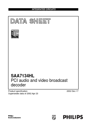 SAA7134 Datasheet PDF Philips Electronics