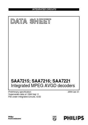 SAA7221HS/C1 Datasheet PDF Philips Electronics