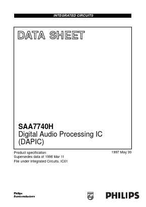 SAA7740 Datasheet PDF Philips Electronics