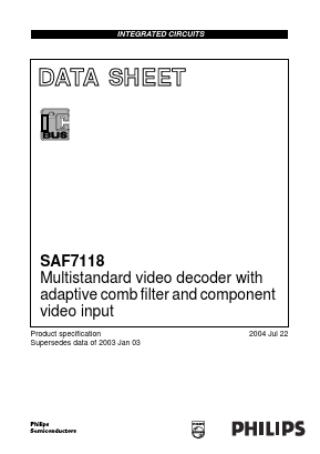 SAF7118EH Datasheet PDF Philips Electronics