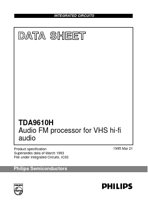 TDA9610 Datasheet PDF Philips Electronics