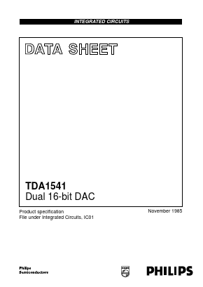 TDA1541 Datasheet PDF Philips Electronics