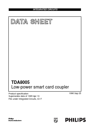 TDA8005G/C107 Datasheet PDF Philips Electronics