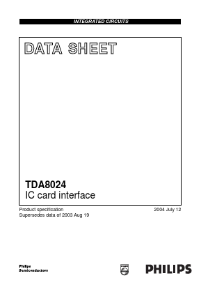 TDA8024 Datasheet PDF Philips Electronics
