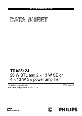 TDA8512J Datasheet PDF Philips Electronics