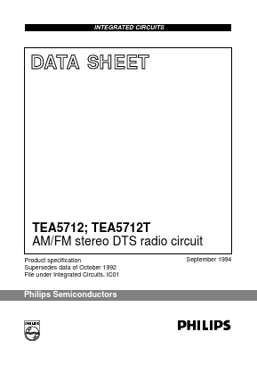 TEA5712T Datasheet PDF Philips Electronics