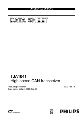 TJA1041 Datasheet PDF Philips Electronics