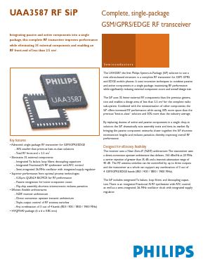 UAA3587 Datasheet PDF Philips Electronics