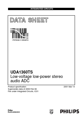 UDA1360 Datasheet PDF Philips Electronics