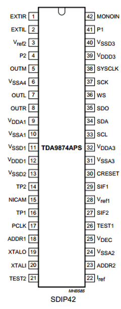 TDA9874APS/V2 Datasheet PDF Philips Electronics